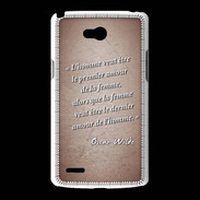 Coque LG L80 Homme veut Rouge Citation Oscar Wilde
