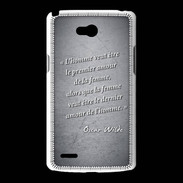 Coque LG L80 Homme veut Noir Citation Oscar Wilde