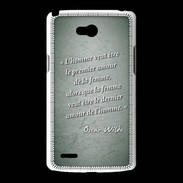 Coque LG L80 Homme veut Vert Citation Oscar Wilde
