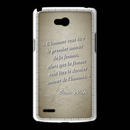 Coque LG L80 Homme veut Sepia Citation Oscar Wilde