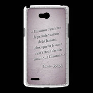 Coque LG L80 Homme veut Rose Citation Oscar Wilde