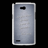 Coque LG L80 Brave Bleu Citation Oscar Wilde