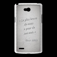 Coque LG L80 Brave Gris Citation Oscar Wilde