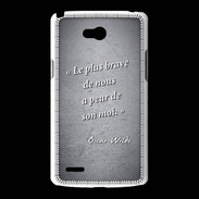 Coque LG L80 Brave Noir Citation Oscar Wilde