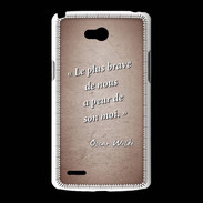 Coque LG L80 Brave Rouge Citation Oscar Wilde