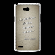 Coque LG L80 Brave Sepia Citation Oscar Wilde