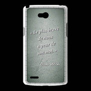 Coque LG L80 Brave Vert Citation Oscar Wilde