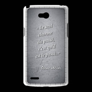 Coque LG L80 Charme passé Noir Citation Oscar Wilde