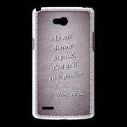 Coque LG L80 Charme passé Violet Citation Oscar Wilde
