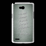 Coque LG L80 Charme passé Vert Citation Oscar Wilde