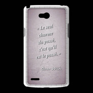 Coque LG L80 Charme passé Rose Citation Oscar Wilde