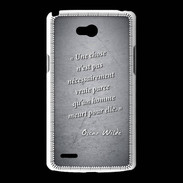 Coque LG L80 Chose vraie Noir Citation Oscar Wilde
