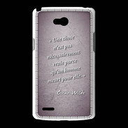 Coque LG L80 Chose vraie Violet Citation Oscar Wilde