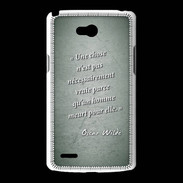 Coque LG L80 Chose vraie Vert Citation Oscar Wilde