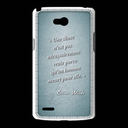 Coque LG L80 Chose vraie Turquoise Citation Oscar Wilde