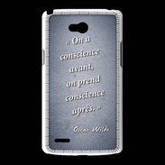 Coque LG L80 Conscience Bleu Citation Oscar Wilde