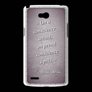 Coque LG L80 Conscience Violet Citation Oscar Wilde