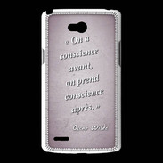 Coque LG L80 Conscience Rose Citation Oscar Wilde
