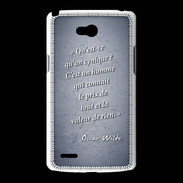 Coque LG L80 Cynique Bleu Citation Oscar Wilde