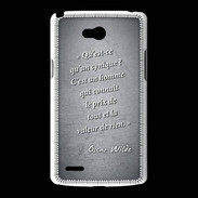 Coque LG L80 Cynique Noir Citation Oscar Wilde