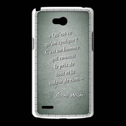 Coque LG L80 Cynique Vert Citation Oscar Wilde