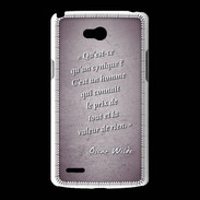 Coque LG L80 Cynique Violet Citation Oscar Wilde