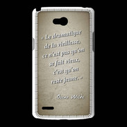 Coque LG L80 Dramatique vieillesse Sepia Citation Oscar Wilde
