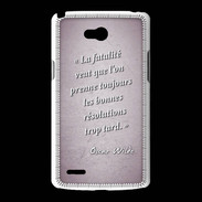 Coque LG L80 Fatalité Rose Citation Oscar Wilde