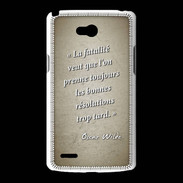 Coque LG L80 Fatalité Sepia Citation Oscar Wilde