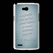 Coque LG L80 Fatalité Turquoise Citation Oscar Wilde