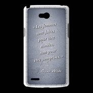 Coque LG L80 Femmes comprises Bleu Citation Oscar Wilde