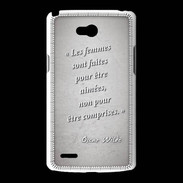 Coque LG L80 Femmes comprises Gris Citation Oscar Wilde