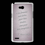 Coque LG L80 Femmes comprises Rose Citation Oscar Wilde