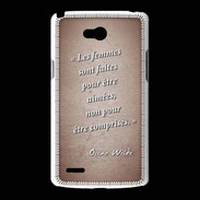 Coque LG L80 Femmes comprises Rouge Citation Oscar Wilde