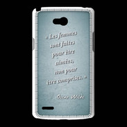 Coque LG L80 Femmes comprises Turquoise Citation Oscar Wilde