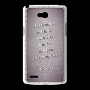 Coque LG L80 Femmes comprises Violet Citation Oscar Wilde