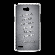 Coque LG L80 Fous sages Noir Citation Oscar Wilde