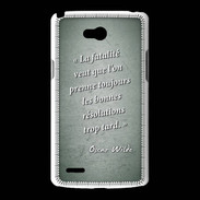 Coque LG L80 Fatalité Vert Citation Oscar Wilde