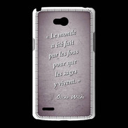 Coque LG L80 Fous sages Violet Citation Oscar Wilde