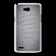 Coque LG L80 Horrible ennui Noir Citation Oscar Wilde