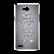 Coque LG L80 Les livres Noir Citation Oscar Wilde