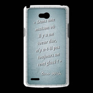 Coque LG L80 Maison coeur Turquoise Citation Oscar Wilde
