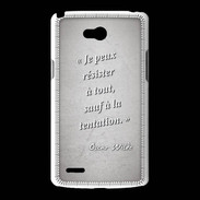 Coque LG L80 Résister Gris Citation Oscar Wilde