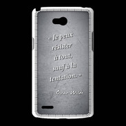 Coque LG L80 Résister Noir Citation Oscar Wilde
