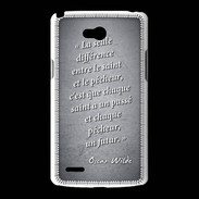 Coque LG L80 Saint pêcheur Noir Citation Oscar Wilde