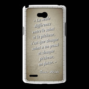 Coque LG L80 Saint pêcheur Sepia Citation Oscar Wilde