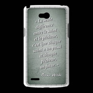 Coque LG L80 Saint pêcheur Vert Citation Oscar Wilde