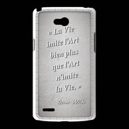 Coque LG L80 Vie art Gris Citation Oscar Wilde