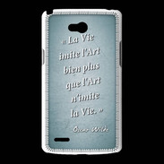 Coque LG L80 Vie art Turquoise Citation Oscar Wilde