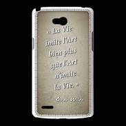 Coque LG L80 Vie art Sepia Citation Oscar Wilde
